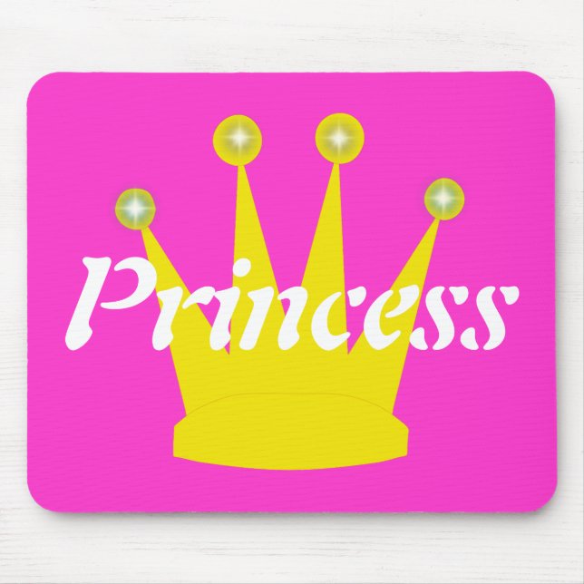 Gold Crown Princess Mouse Pad (Front)