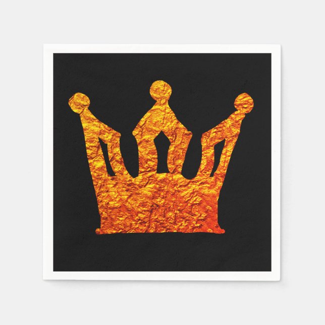 Gold Crown  Standard Cocktail Napkin (Front)
