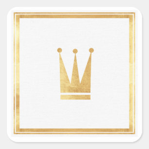 Gold Crown Sticker Seal