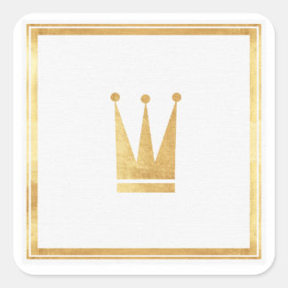 Gold Crown Sticker Seal