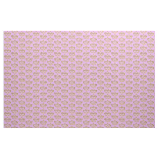 Gold Crown Tiara fabric pattern lilac pink backgrd