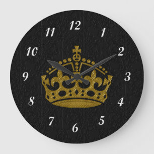 Gold Crown Wall Clock