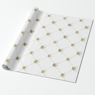 Gold Crowns | Luxurious Weddings Wrapping Paper