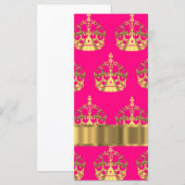 Gold crowns on hot pink (Front/Back)