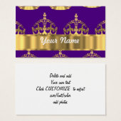 Gold crowns on purple (Front & Back)