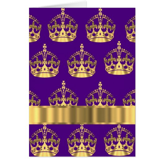 Gold crowns on purple (Front)