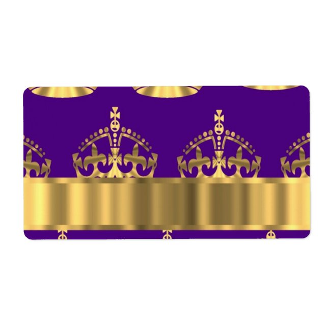 Gold crowns on purple label (Front)