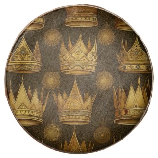 Gold crowns pattern.