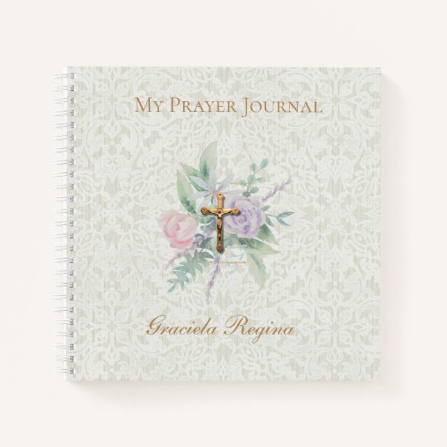 Gold Crucifix | Flowers | Prayers | Journal (Front)