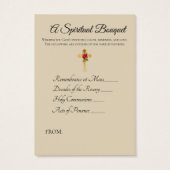 Gold Crucifix Priest Spiritual Bouquet Holy Cards (Back)