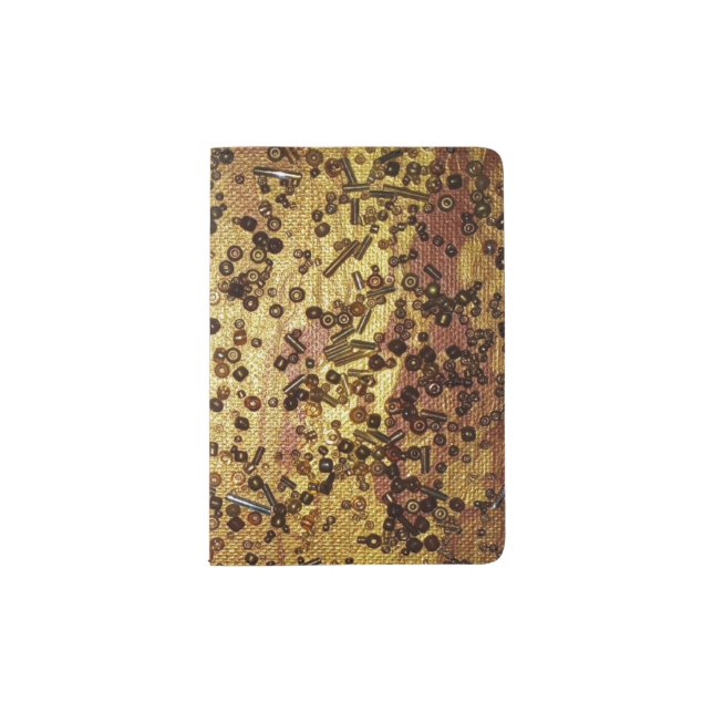 Gold Crunch Passport Holder (Front)