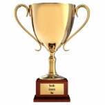 Gold Cup Pin Cutout<br><div class="desc">Acrylic photo sculpture pin with an image of a beautiful gold cup with a wood base and customizable text on a gold plaque that reads “World’s Greatest Dad.” See matching acrylic photo sculpture keychain, magnet, ornament and sculpture. See the entire Father’s Day Buttons & Pins collection in the SPECIAL TOUCHES...</div>