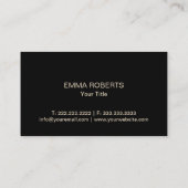 Gold Cupcake Bakery Luxury Quilted Business Card (Back)