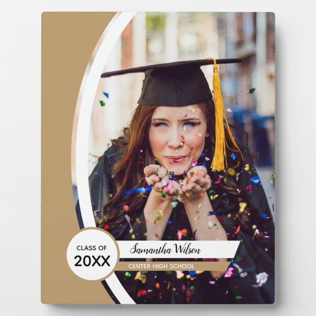 Gold Curved Frame Photo Graduation (Front)