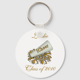 Gold Custom Cheerleader KeyChain