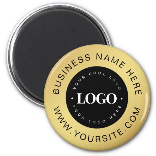 Gold Custom Logo  Text Company Business Branded  Magnet