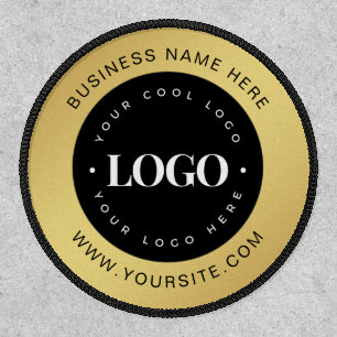 Gold Custom Logo & Text Company Business Branded Patch