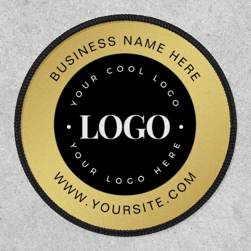 Gold Custom Logo  Text Company Business Branded   Patch