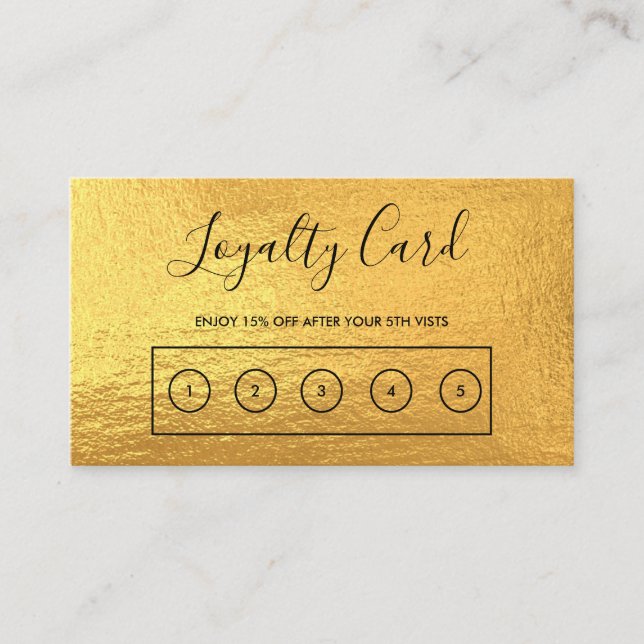 Gold Custom Loyalty Card (Front)