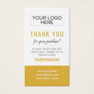 Gold Custom Promo Code Discount Card
