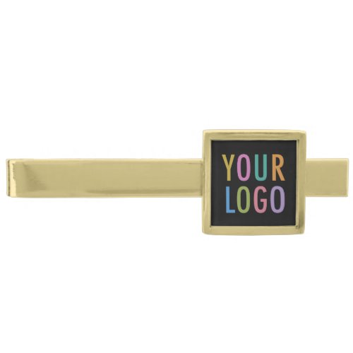 Gold Custom Tie Bar Clip Company Logo Personalized