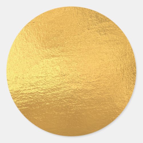Gold Custom Trendy Classic Round Sticker