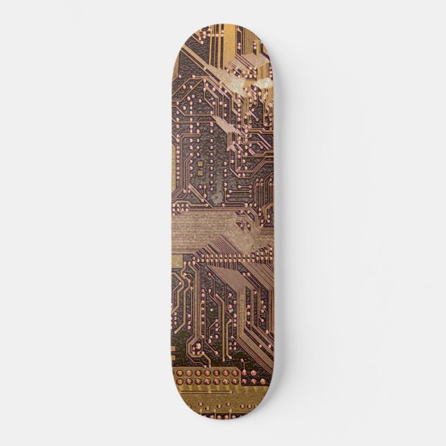 Gold Cyber Circuit Board Tech Art Electronics (Front)
