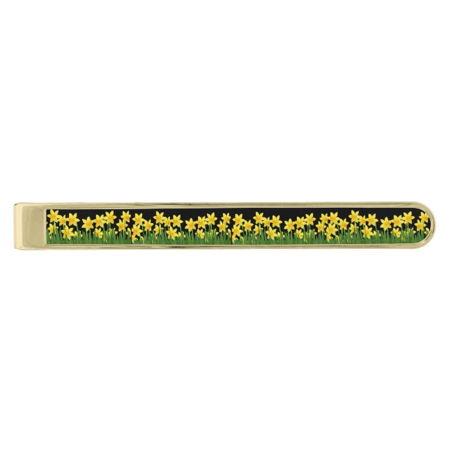 Gold Daffodil Classic Tie Bar (Front)