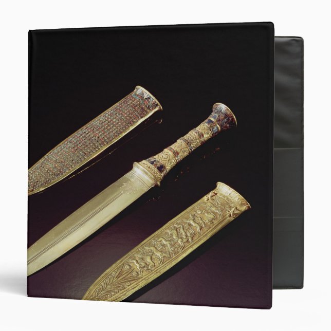 Gold dagger and sheath 3 ring binder (Front/Inside)