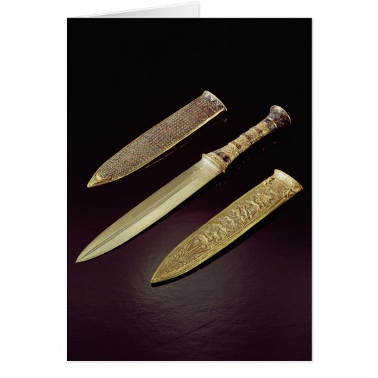 Gold dagger and sheath cards (Front)