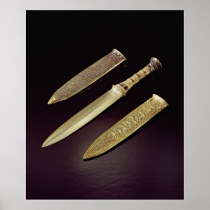 Gold dagger and sheath poster