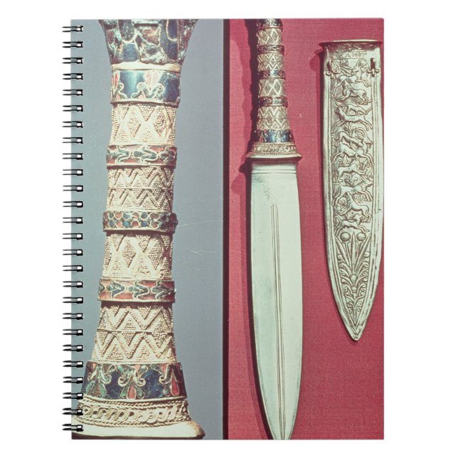 Gold dagger and sheath, Tutankhamun treasure, c.13 Notebook (Front)