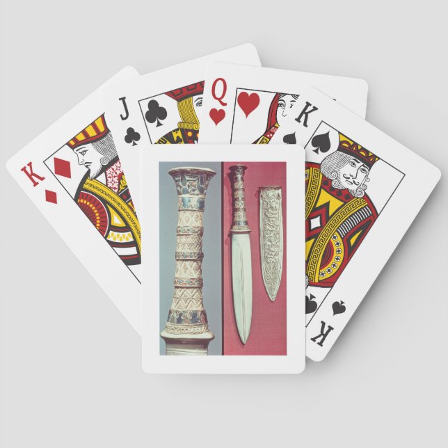 Gold dagger and sheath, Tutankhamun treasure, c.13 Poker Cards (Back)