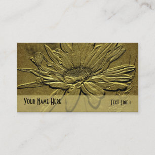 Gold Daisy Floral Business Card