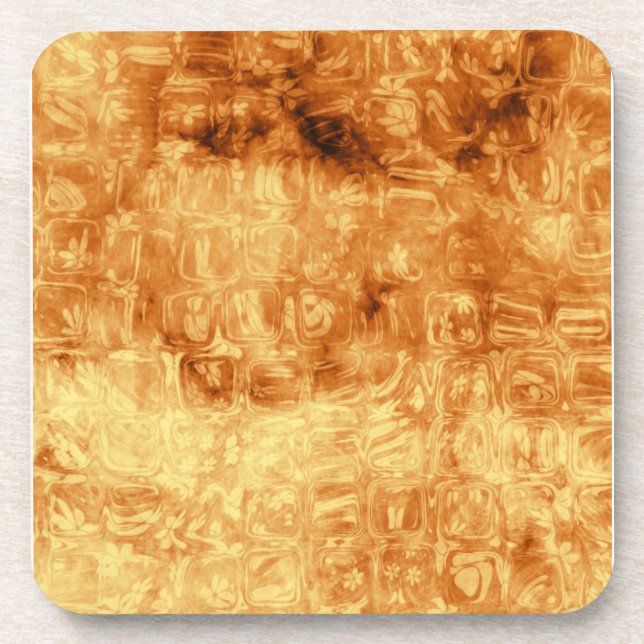Gold Daisy Reflections Coaster (Front)