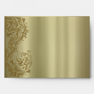 Gold damask A7 Greeting Card envelopes
