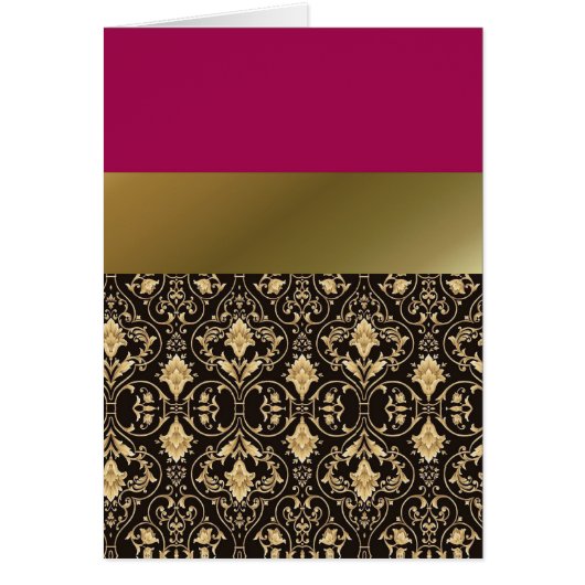 Gold damask and Red Cards (Front)