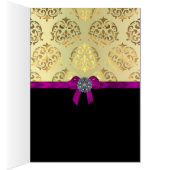 Gold damask & black personalized (Inside (Right))