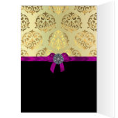 Gold damask & black personalized (Inside (Left))