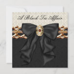 Gold Damask Black Tie Formal Corporate Party Invitation at Zazzle
