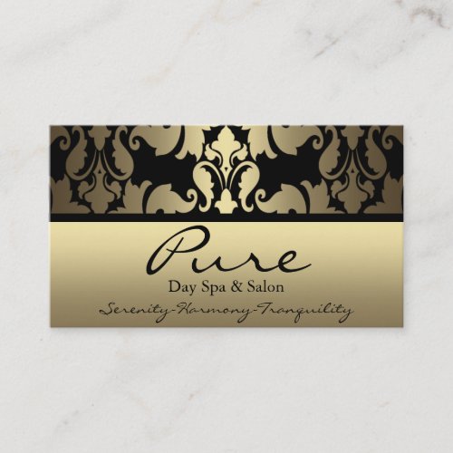 Gold Damask Business Card