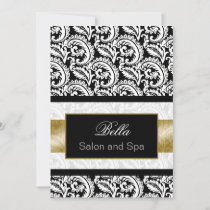 gold damask BusinessThank You Cards