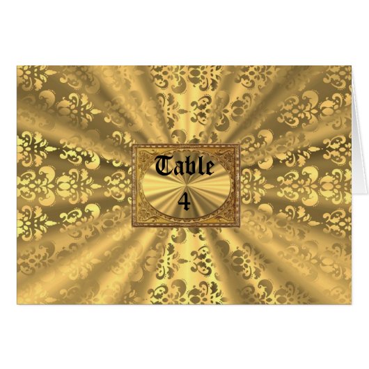 Gold damask cards (Front Horizontal)