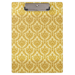 Gold damask clipboard