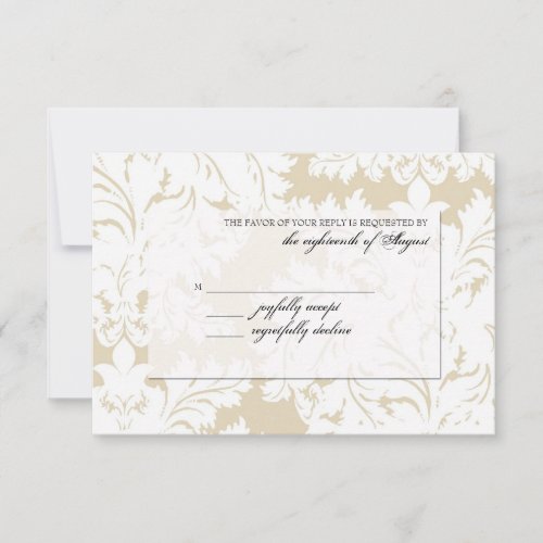 Gold Damask Collection | rsvp card