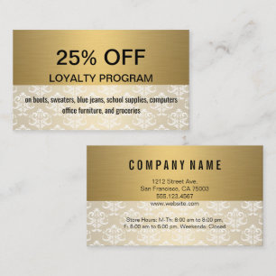 Gold Damask Discount Loyalty