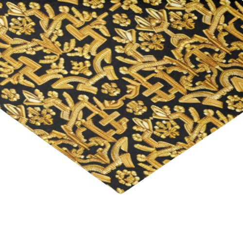 Gold Damask Embroidery _ Ornate Historic Decoupage Tissue Paper