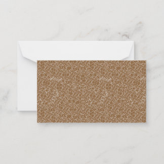 Gold Damask Flat Note Card