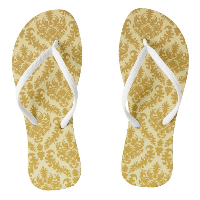 Gold damask flip flops (Footbed)
