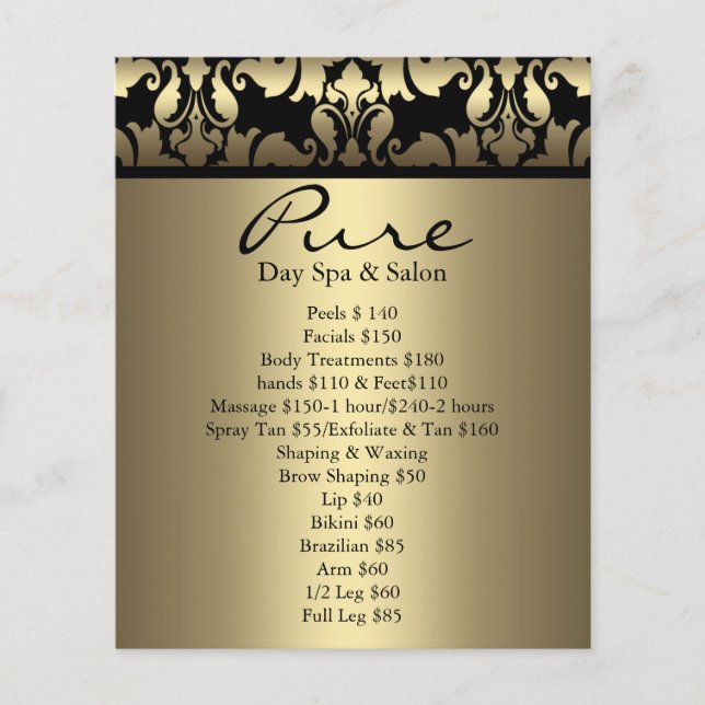 Gold Damask Flyer (Front)